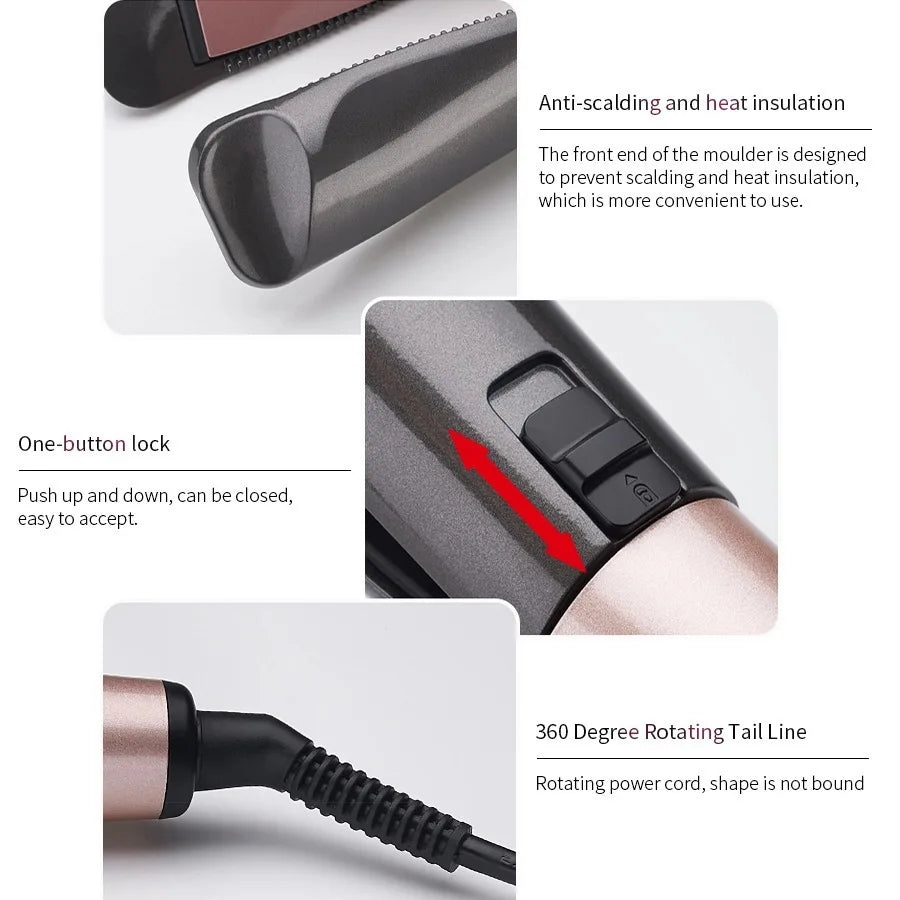 2-in-1 Hair Straightener Curler