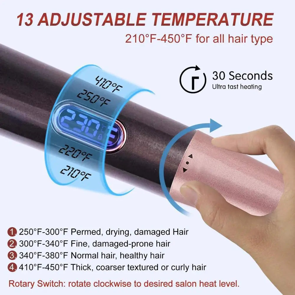 2-in-1 Hair Straightener Curler