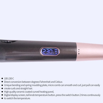 2-in-1 Hair Straightener Curler